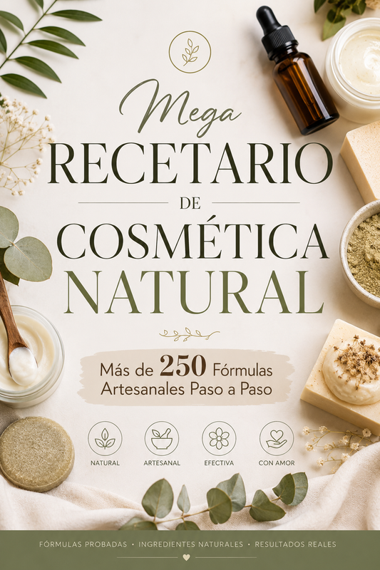 MEGA RECETARIO DE COSMETICA NATURAL + DE 250 RECETAS
